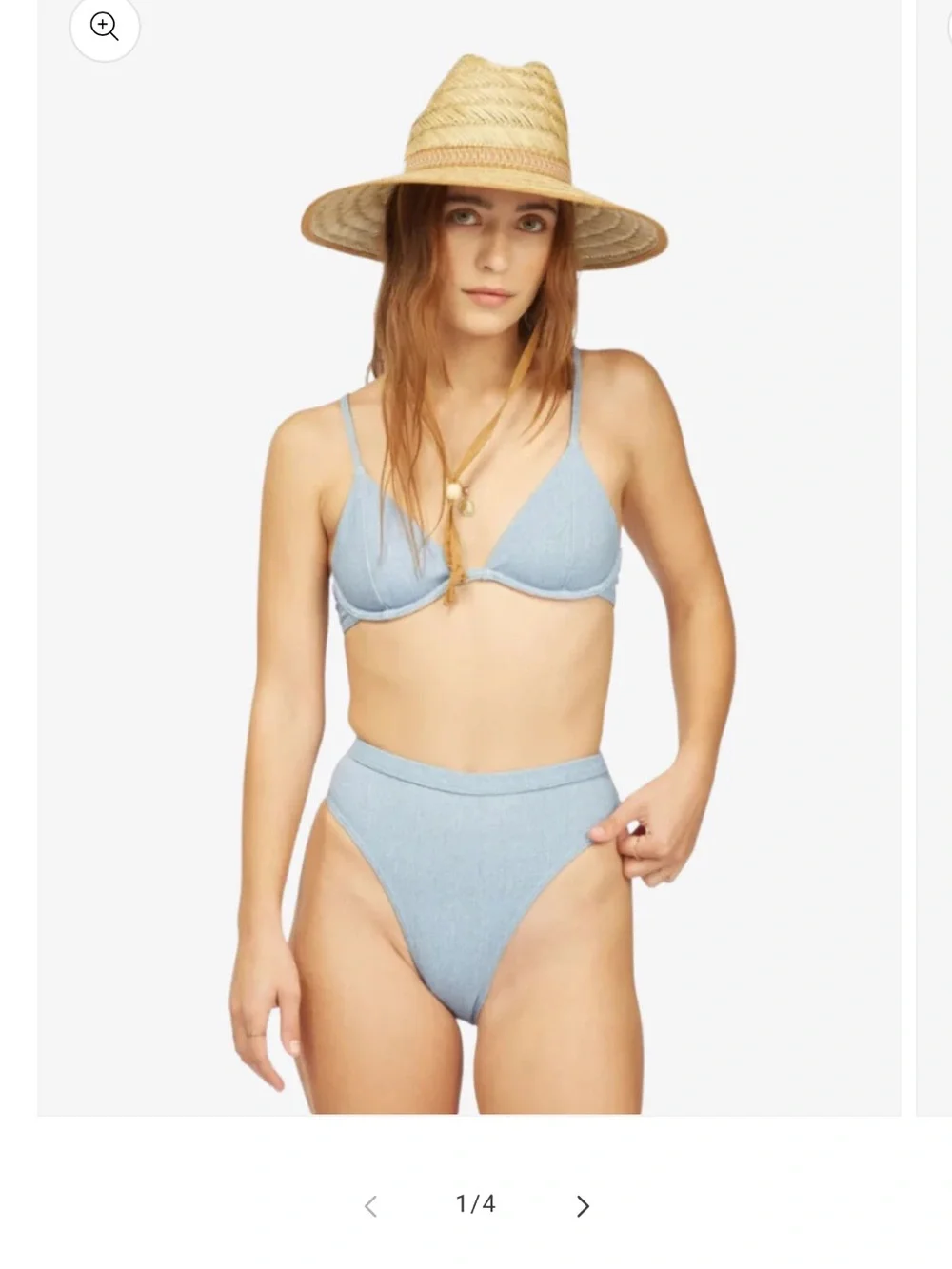 Wrangler Down with Denim Underwire Bikini Top and High Maui Bottom